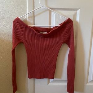 Off the shoulder sweater long sleeve